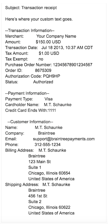 email,receipt